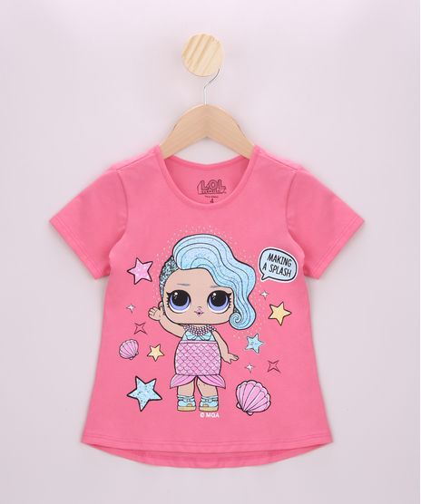 Blusa-Infantil-LOL-Surprise-Sereia-Manga-Curta-Rosa-9956864-Rosa_1