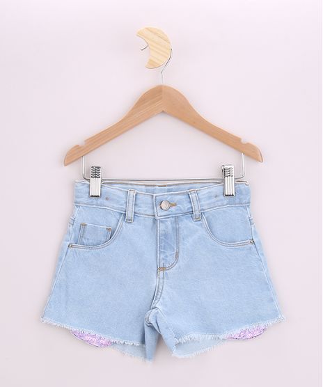 Short-Jeans-Infantil-com-Barra-Desfiada-com-Paete-no-Bolso-Azul-Claro-9958617-Azul_Claro_1