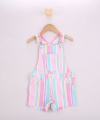 Jardineira-de-Sarja-Infantil-Listrado-com-Bolsos-Multicor-9958992-Multicor_1