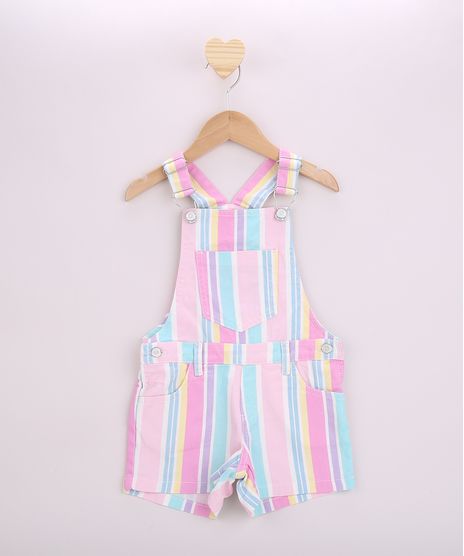 Jardineira-de-Sarja-Infantil-Listrado-com-Bolsos-Multicor-9958992-Multicor_1