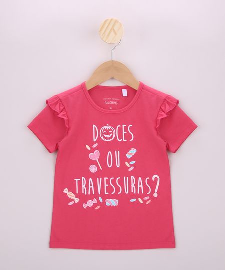 Blusa-Infantil-Halloween--Doces-ou-Travessuras--com-Babados-Manga-Curta-Rosa-9959652-Rosa_1