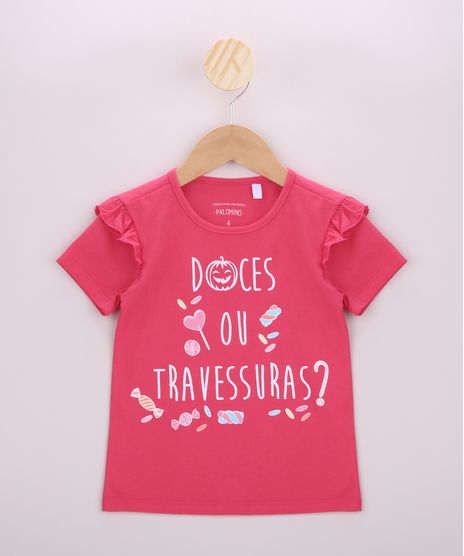 Blusa-Infantil-Halloween--Doces-ou-Travessuras--com-Babados-Manga-Curta-Rosa-9959652-Rosa_1