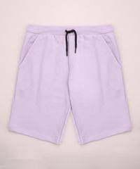 Bermuda-de-Moletom-Juvenil-com-Cordao-e-Bolsos-Lilas-9960380-Lilas_1
