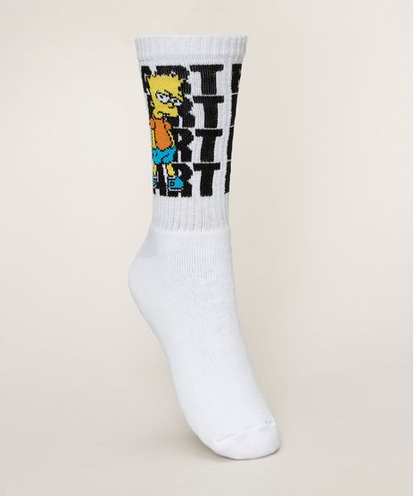 Meia-Masculina-Os-Simpsons-Cano-Alto-Branco-9957611-Branco_1