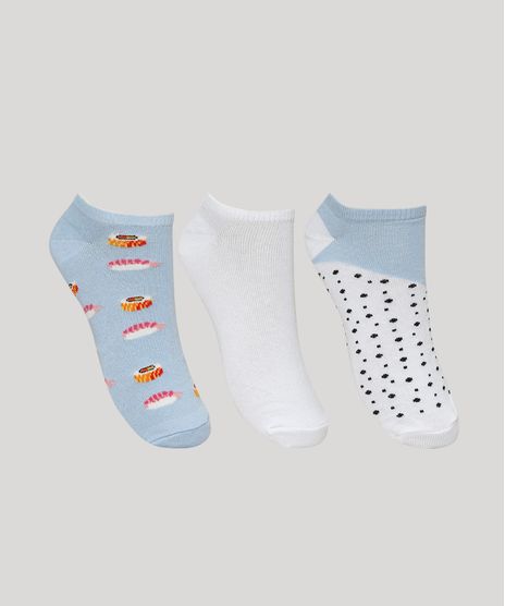 Kit-de-3-Meias-Feminino-Soquete-Sushi-e-Poa-Multicor-9961795-Multicor_1