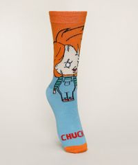 Meia-Masculina-Boneco-Chucky-Cano-Alto-Laranja-9963940-Laranja_1