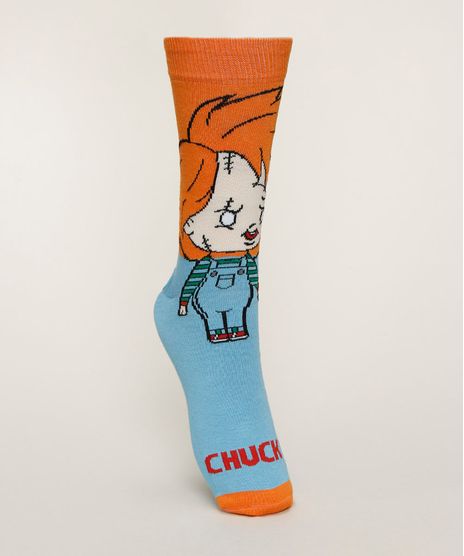 Meia-Masculina-Boneco-Chucky-Cano-Alto-Laranja-9963940-Laranja_1