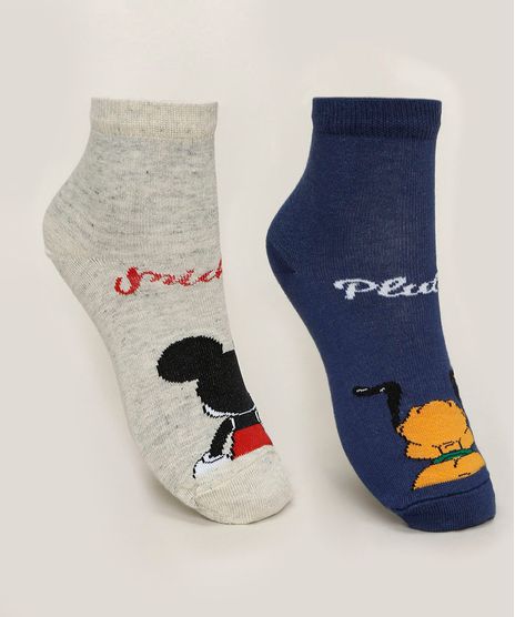 Meia-Feminina-Turma-do-Mickey-Cano-Curto-Multicor-9965162-Multicor_1