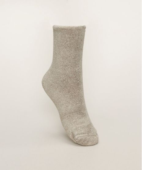 Meia-Feminina-Lupo-Cano-Medio-Atoalhada-Bege-9965977-Bege_1