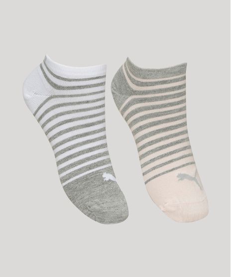 Kit-de-2-Meias-Feminino-Puma-Cano-Baixo-Estampado-Listrado-Multicor-9968601-Multicor_1