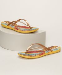 Chinelo-Feminino-Ipanema-Wave-Estampado-Folhagem-Dourado-9964502-Dourado_1
