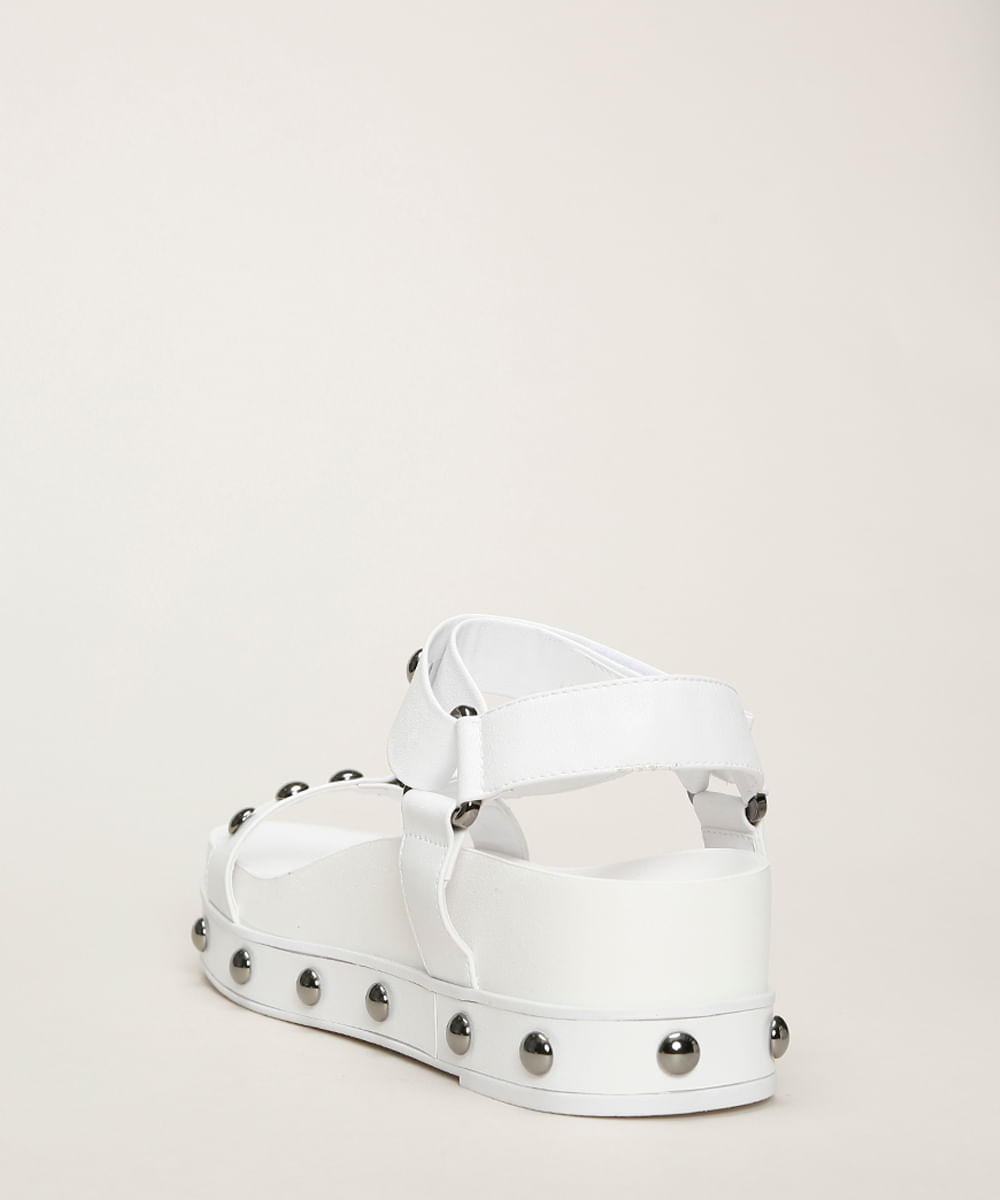sandalia flatform branca