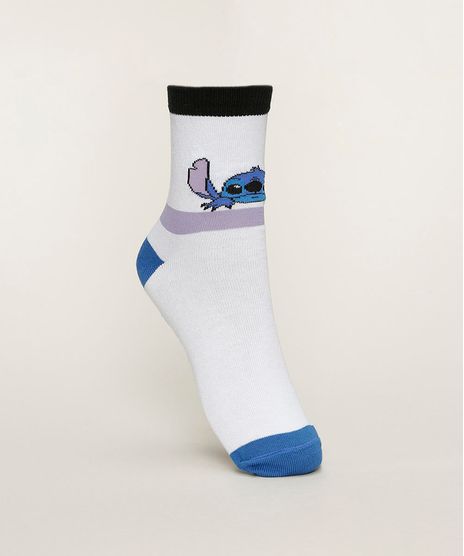 Meia-Feminina-Lilo-e-Stich-Cano-Medio-Branco-9965155-Branco_1