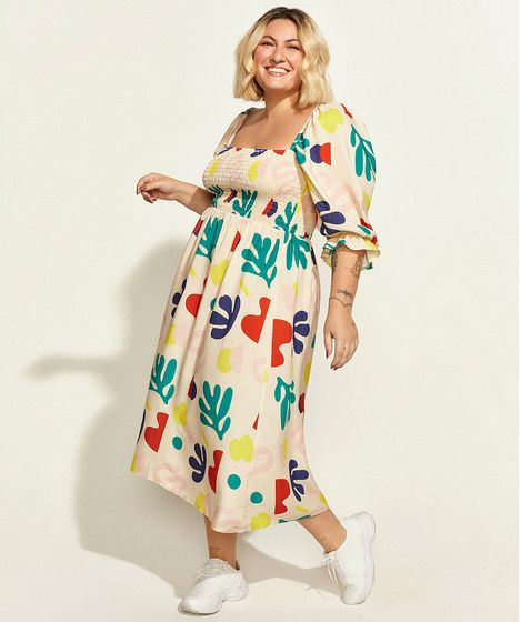 vestido plus size c&a