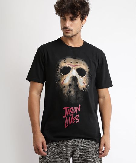 Camiseta-Masculina--Jason-Lives--Manga-Curta-Gola-Careca-Preta-9959805-Preto_1