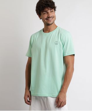 Camiseta-Masculina--Simbolo-da-Paz--Manga-Curta-Gola-Careca-Verde-Claro-9963310-Verde_Claro_1
