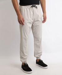 Calca-de-Moletom-Masculina-Jogger-com-Bolsos-Cinza-Claro-9963453-Cinza_Claro_1