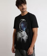 Camiseta-Masculina-Astronauta-Manga-Curta-Gola-Careca-Preta-9964942-Preto_1