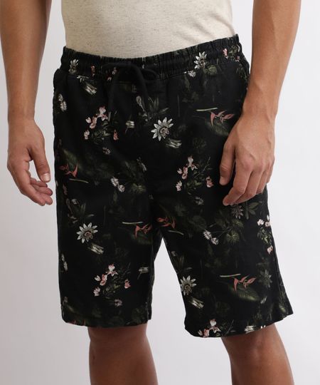 Bermuda-de-Sarja-Masculina-Relaxed-Estampada-Floral-com-Bolsos-Preta-9965417-Preto_1 Bermuda-de-Sarja-Masculina-Relaxed-Estampada-Floral-com-Bolsos-Preta-9965417-Preto_1