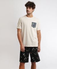 Bermuda-de-Sarja-Masculina-Relaxed-Estampada-Floral-com-Bolsos-Preta-9965417-Preto_3