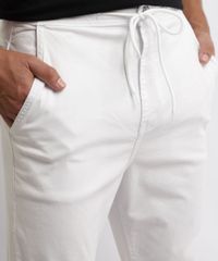 Calca-de-Sarja-Masculina-Jogger-Slim-com-Bolsos-Branca-9967647-Branco_4