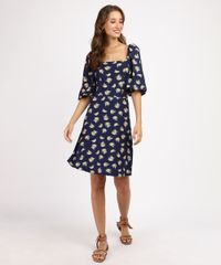Vestido-Feminino-Curto-Estampado-de-Banana-Manga-Bufante-Azul-Marinho-9960242-Azul_Marinho_3