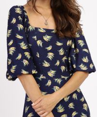 Vestido-Feminino-Curto-Estampado-de-Banana-Manga-Bufante-Azul-Marinho-9960242-Azul_Marinho_4