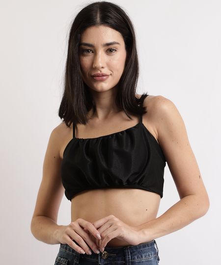 Top-Cropped-Feminino-Acetinado-com-Franzidos-Alca-Fina-Decote-Reto-Preto-9957491-Preto_1