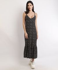 Vestido-Feminino-Midi-Estampado-de-Poa-com-Recorte-Alca-Cruzada-Preto-9959755-Preto_1