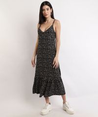 Vestido-Feminino-Midi-Estampado-de-Poa-com-Recorte-Alca-Cruzada-Preto-9959755-Preto_3