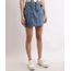 Saia-Jeans-Feminina-Curta-com-Recortes-e-Cinto-Azul-Medio-9964622-Azul_Medio_1