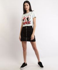 Saia-de-Sarja-Feminina-Curta-com-Recortes-e-Ziper-de-Argola-Preta-9964628-Preto_3