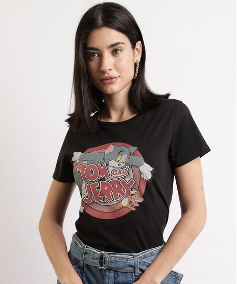 Blusa-Feminina-Tom-e-Jerry-Manga-Curta-Decote-Redondo-Preta-9967446-Preto_1