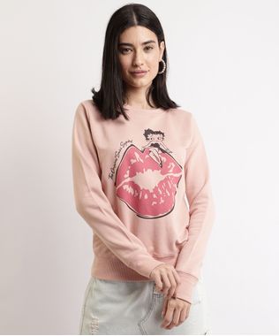 Blusao-de-Moletom-Feminino-Betty-Boop-Decote-Redondo-Rose-9967640-Rose_1