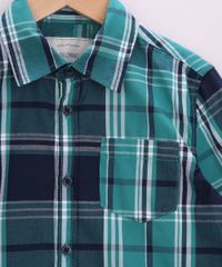 Camisa-Infantil-Estampada-Xadrez-com-Bolso-Manga-Longa-Verde-Escuro-9808444-Verde_Escuro_3