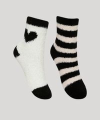 Kit-de-2-Meias-de-Inverno-Feminino-Estampado-Listrado-Cano-Alto-Felpada-Multicor-9837842-Multicor_1