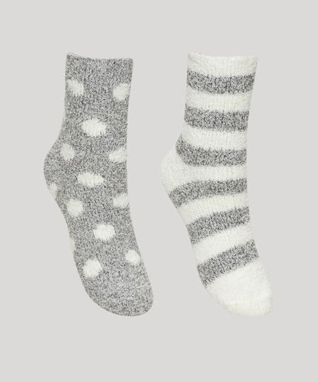 Kit-de-2-Meias-de-Inverno-Feminino-Estampado-Listrado-e-Poa-Cano-Alto-Felpada-Multicor-9837844-Multicor_1