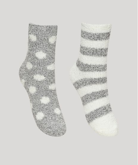 Kit-de-2-Meias-de-Inverno-Feminino-Estampado-Listrado-e-Poa-Cano-Alto-Felpada-Multicor-9837844-Multicor_1