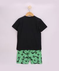Pijama-Infantil-Minecraft-Manga-Curta-Preta-9955509-Preto_2