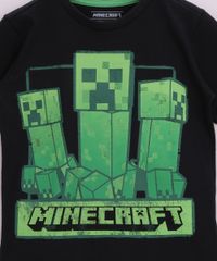 Pijama-Infantil-Minecraft-Manga-Curta-Preta-9955509-Preto_3
