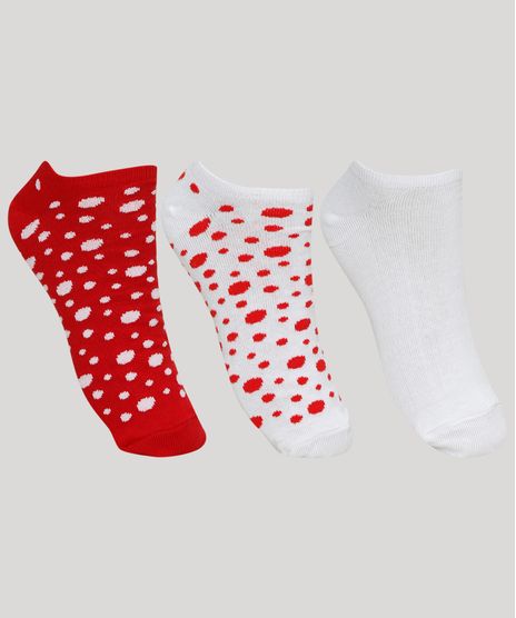 Kit-de-3-Meias-Feminino-Estampado-Poa-Cano-Baixo-Multicor-9961797-Multicor_1
