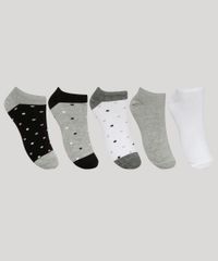 Kit-de-5-Meias-Feminino-Estampado-Poa-Cano-Baixo-Multicor-9961805-Multicor_1