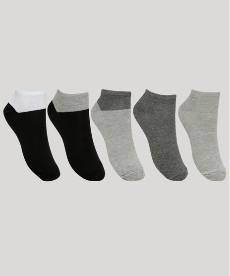 Kit-de-5-Meias-Feminino-Cano-Baixo-Multicor-9961807-Multicor_1
