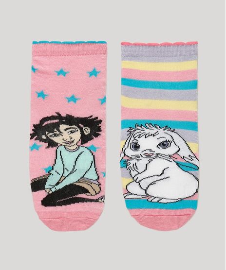 Kit-de-2-Meias-Infantil-Over-The-Moon-Cano-Medio-Rosa-9963151-Rosa_1