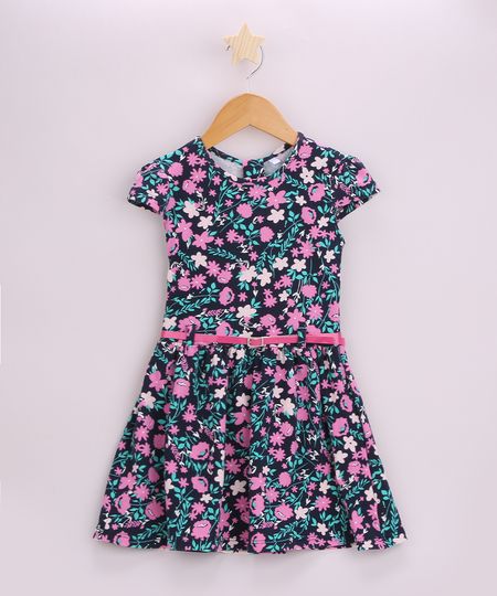 Vestido-Infantil-Estampado-Floral-Manga-Curta-com-Cinto-Azul-Marinho-9963724-Azul_Marinho_1 Vestido-Infantil-Estampado-Floral-Manga-Curta-com-Cinto-Azul-Marinho-9963724-Azul_Marinho_1