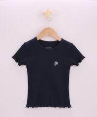 Blusa-Infantil-Canelada-com-Bordado-e-Franzido-Manga-Curta-Azul-Marinho-9964913-Azul_Marinho_1