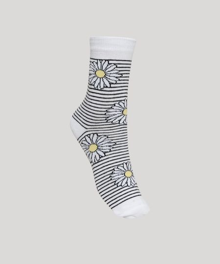 Meia-Feminina-Estampada-Listrada-e-de-Margaridas-Cano-Alto-Branca-9965152-Branco_1 Meia-Feminina-Estampada-Listrada-e-de-Margaridas-Cano-Alto-Branca-9965152-Branco_1