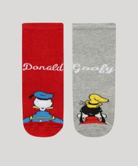Kit-de-2-Meias-Feminino-Turma-do-Mickey-Cano-Medio-Multicor-9965157-Multicor_2