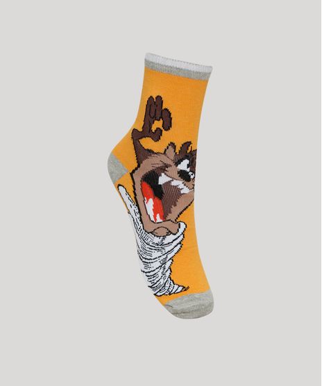 Meia-Feminina-Tazmania-Cano-Alto-Laranja-9965160-Laranja_1
