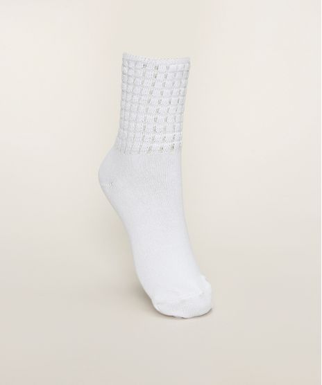 Meia-Feminina-Lupo-Cano-Medio-Texturizado-Branca-9965978-Branco_1